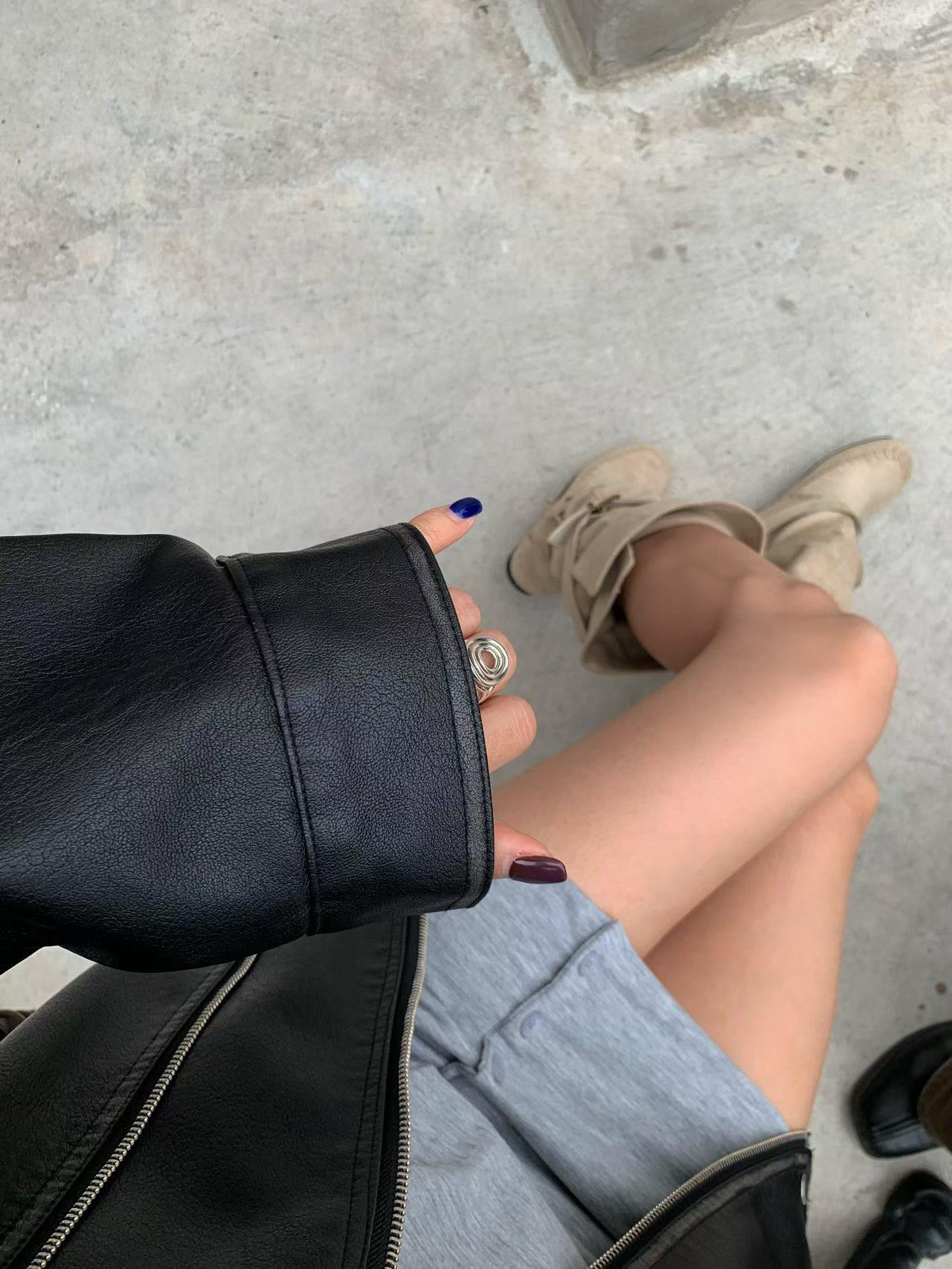 排扣開衩棉質洋裝